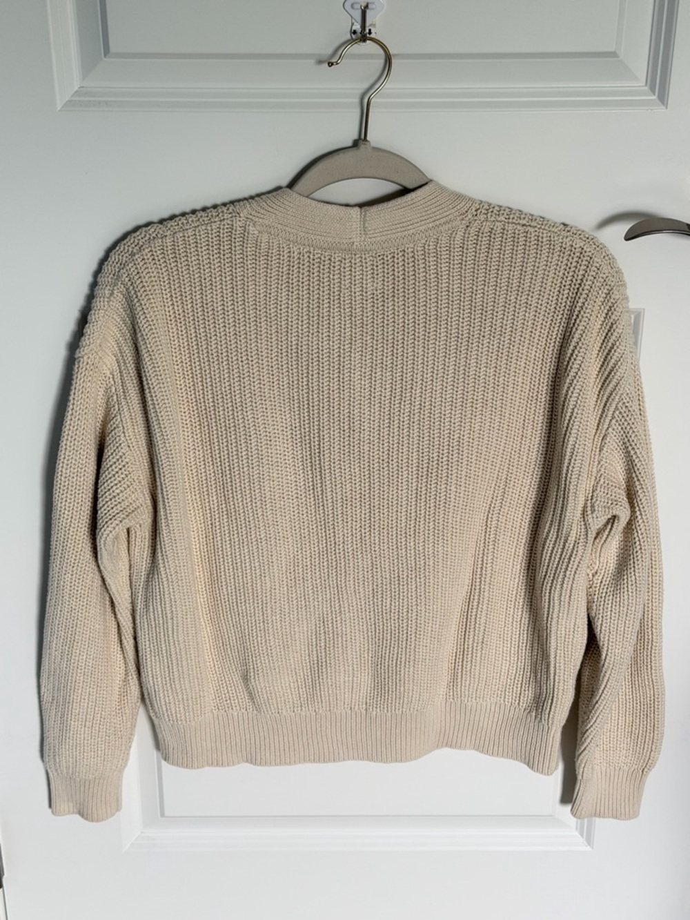 GAP Women's Chino Beige Shaker-Stitch Cardigan Size Small 54599 - Picture 7 of 16
